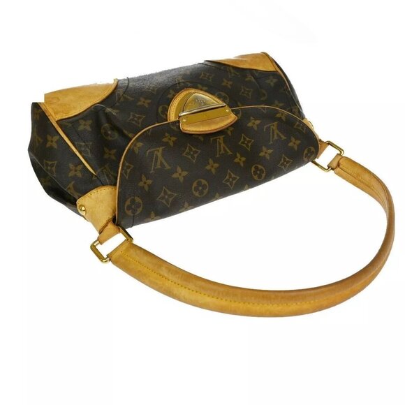 Auth LOUIS VUITTON Logo Beverly MM Shoulder Bag Monogram Leather - Picture 15 of 16